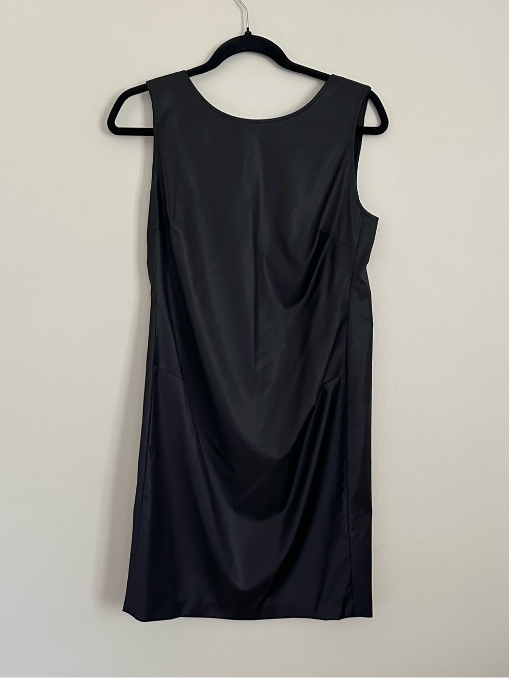 Helmut Lang Black Wool Sleeveless Mini Dress Minimalist Scoop Back 4 Edgy 90s